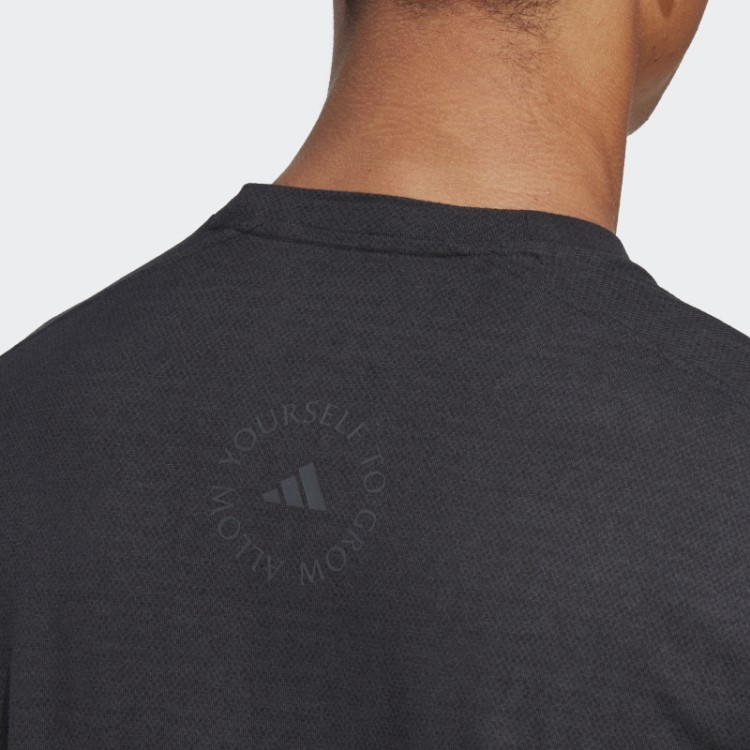 Camiseta Elegante Para Treino De Ioga Adidas Preta