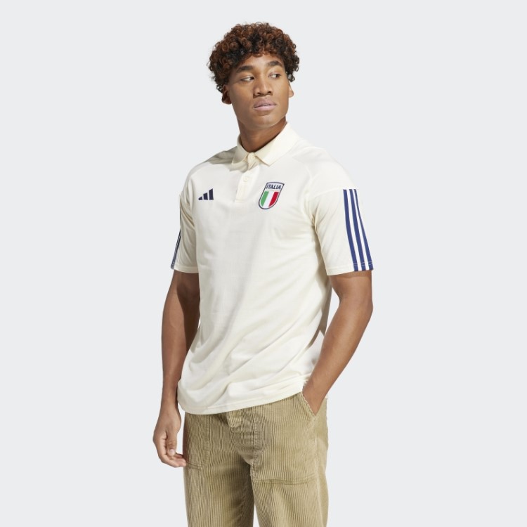 Camisa Polo De Algodão Itália Tiro 23 Branca Adidas