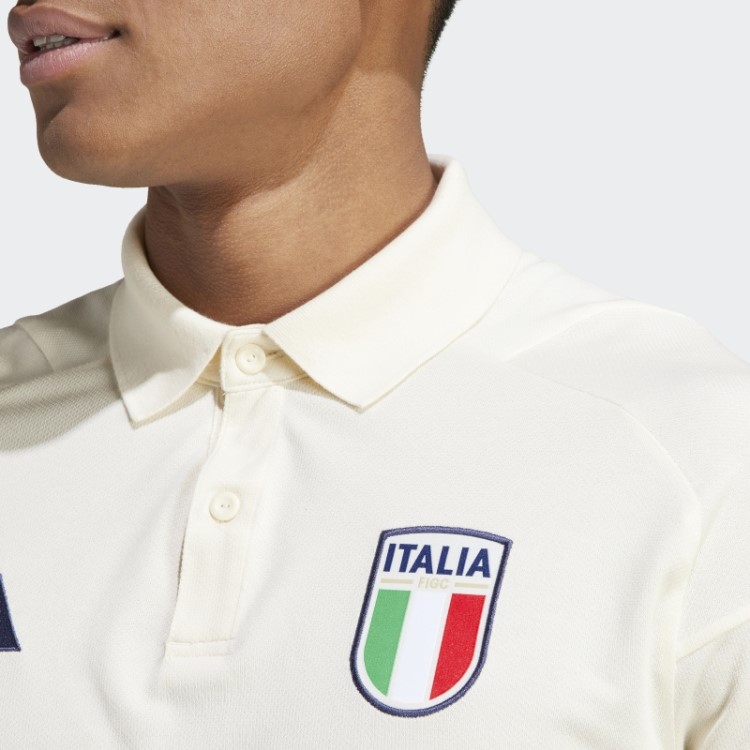 Camisa Polo De Algodão Itália Tiro 23 Branca Adidas