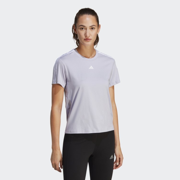 Aeroready Train Essentials Camiseta Com As Três Listras Silver Dawn Adidas