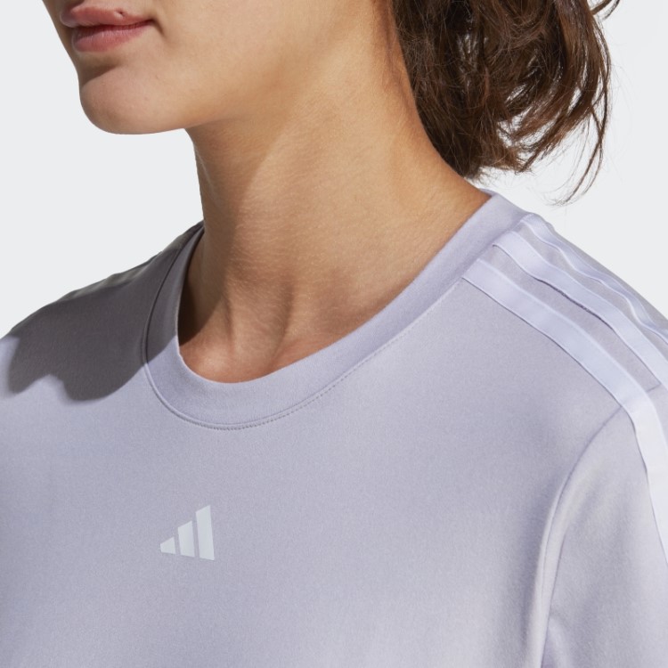 Aeroready Train Essentials Camiseta Com As Três Listras Silver Dawn Adidas
