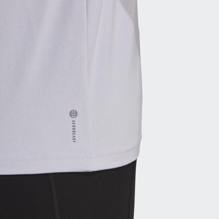 Aeroready Train Essentials Camiseta Com As Três Listras Silver Dawn Adidas