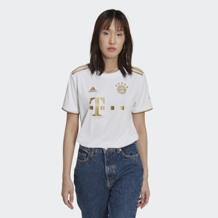 Camisa Away Do Fc Bayern 22/23 Branca Adidas