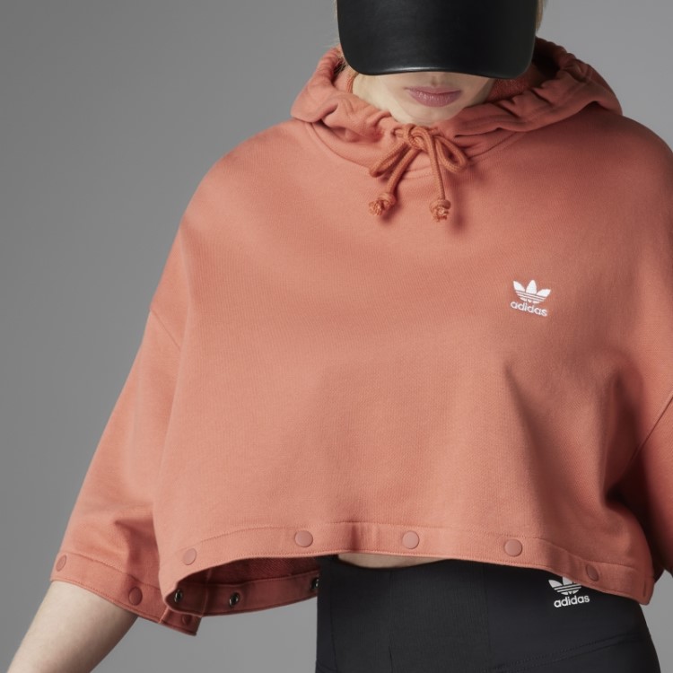 Sempre Original Moletom Com Botão De Pressão Terra Adidas