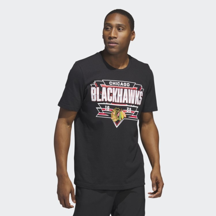 Camiseta Blackhawks Playmaker Preta Adidas