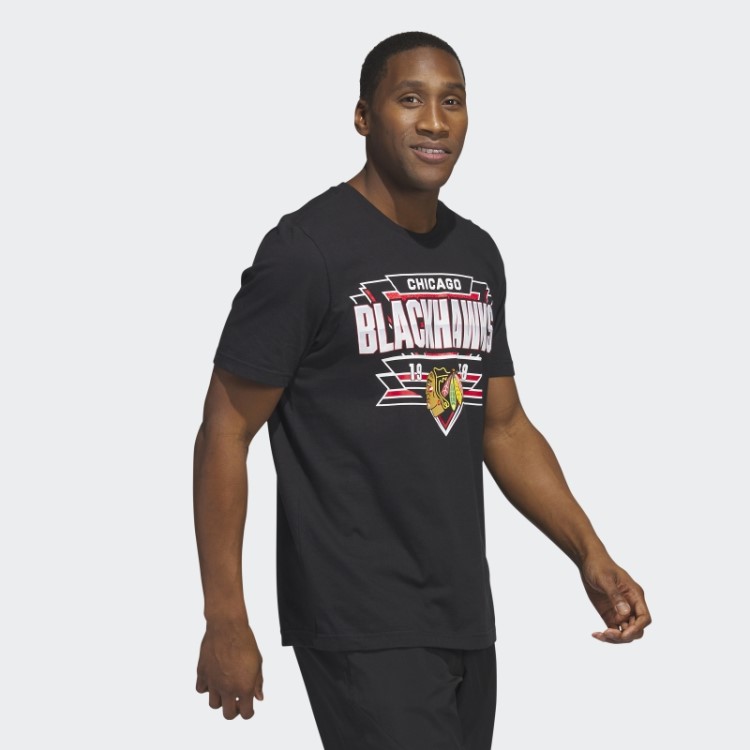 Camiseta Blackhawks Playmaker Preta Adidas