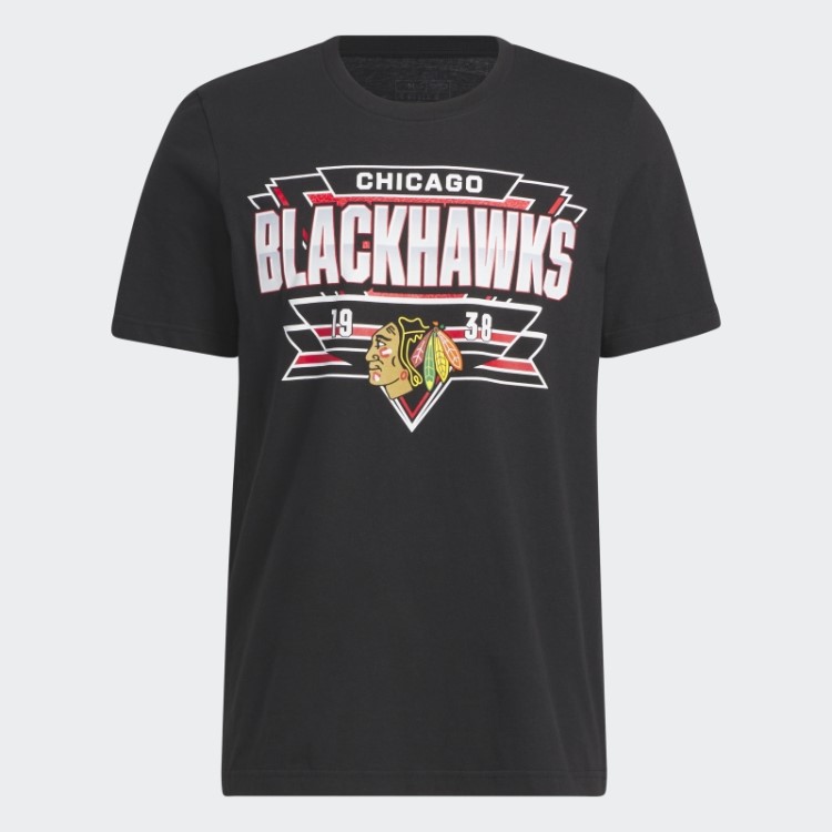 Camiseta Blackhawks Playmaker Preta Adidas
