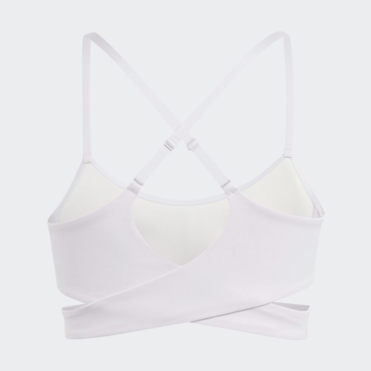 Sutiã Longline Para Estúdio De Ioga Com Suporte De Luz Adidas Silver Dawn