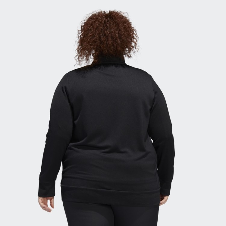 Jaqueta Texturizada Com Zíper Completo (tamanho Grande) Adidas Preta