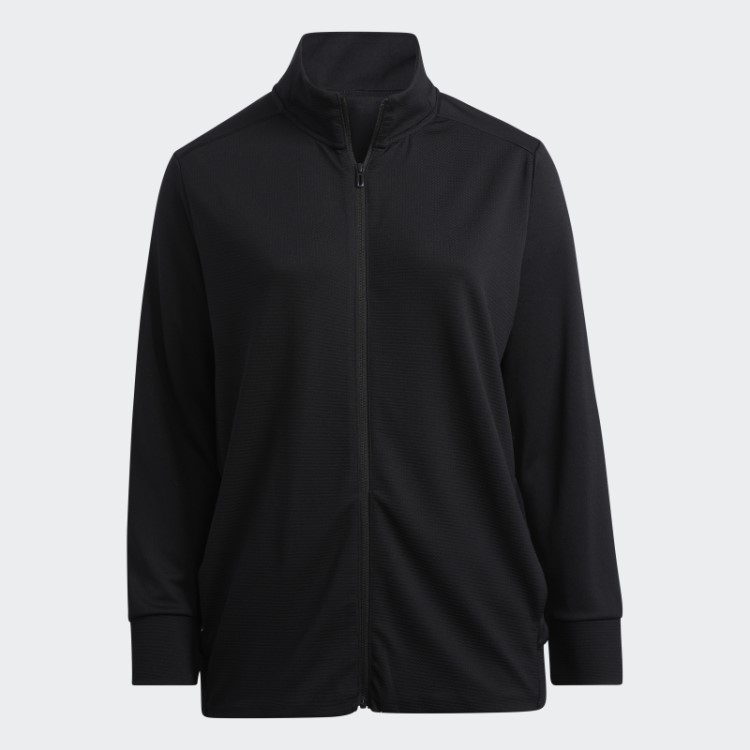 Jaqueta Texturizada Com Zíper Completo (tamanho Grande) Adidas Preta
