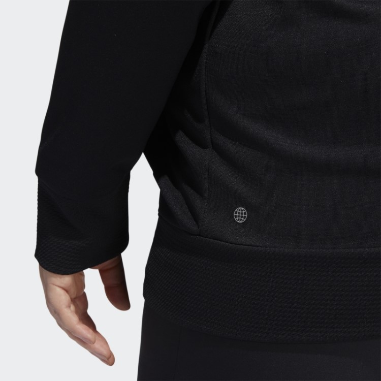 Jaqueta Texturizada Com Zíper Completo (tamanho Grande) Adidas Preta