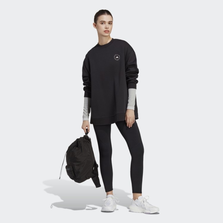 Adidas By Stella Mccartney Moletom Esportivo Moda Preta