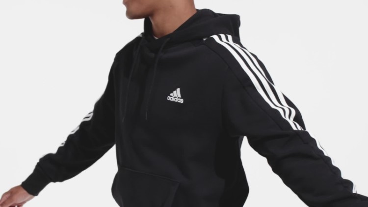 Essentials French Terry Moletom Com As Três Listras Preto Adidas