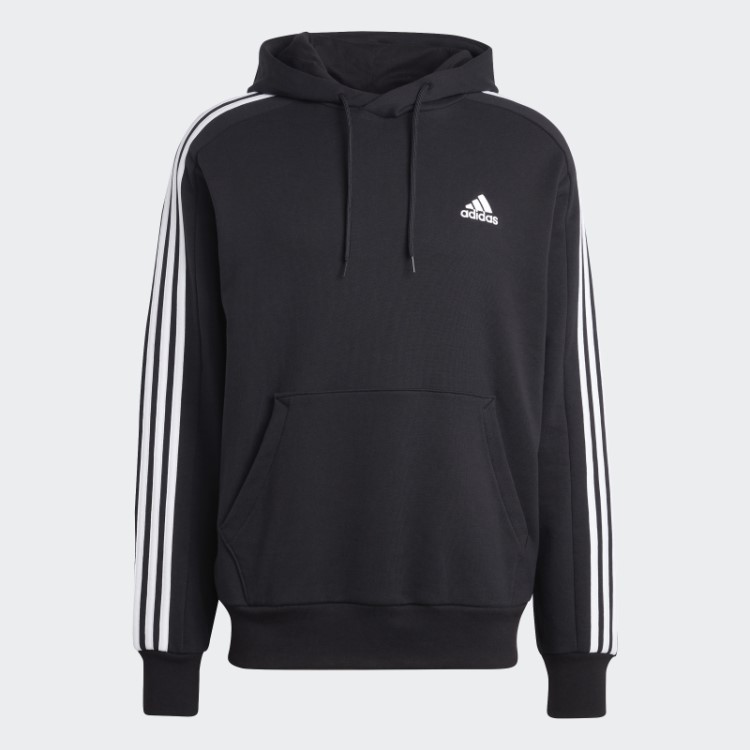 Essentials French Terry Moletom Com As Três Listras Preto Adidas