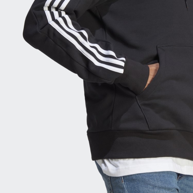 Essentials French Terry Moletom Com As Três Listras Preto Adidas