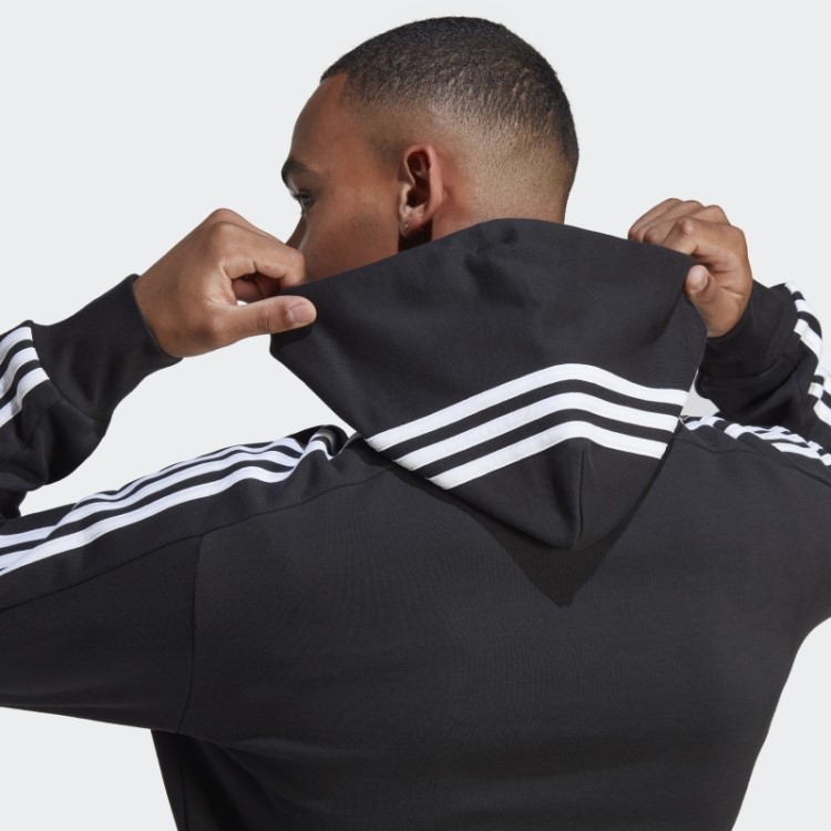 Essentials French Terry Moletom Com As Três Listras Preto Adidas