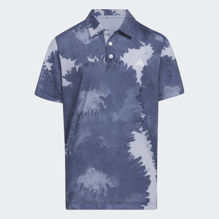 Camisa Polo Adidas Azul Marinho Com Flor