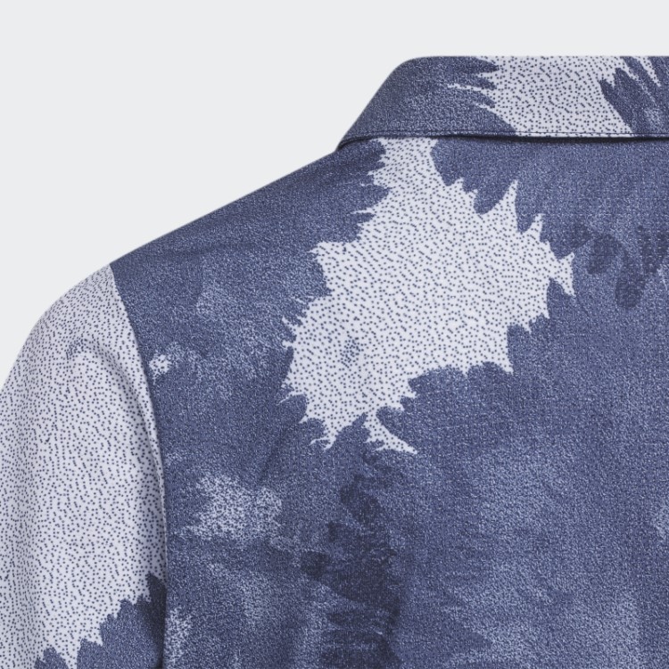 Camisa Polo Adidas Azul Marinho Com Flor