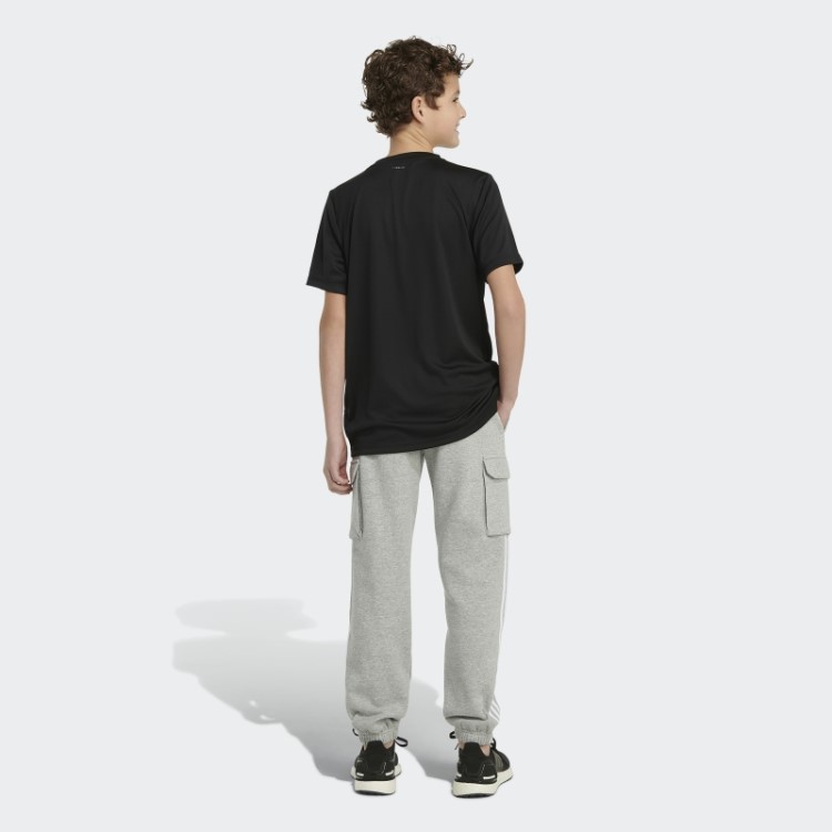 Adidas Cargo Fleece 3 Listras Joggers Cinza Médio
