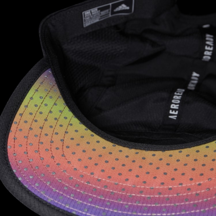 Boné Corredor Refletivo Aeroready Com Cinco Painéis Preto Adidas