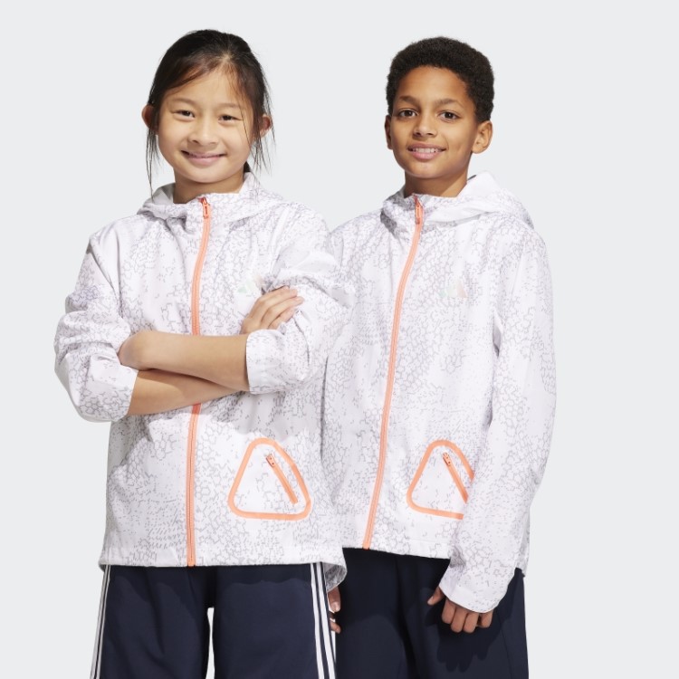 Elegante Jaqueta Corta-vento Adidas Wind.rdy Prateada