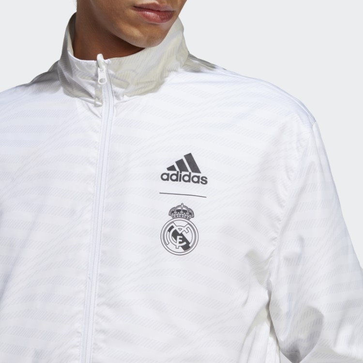 Jaqueta Branca Adidas Real Madrid Hino
