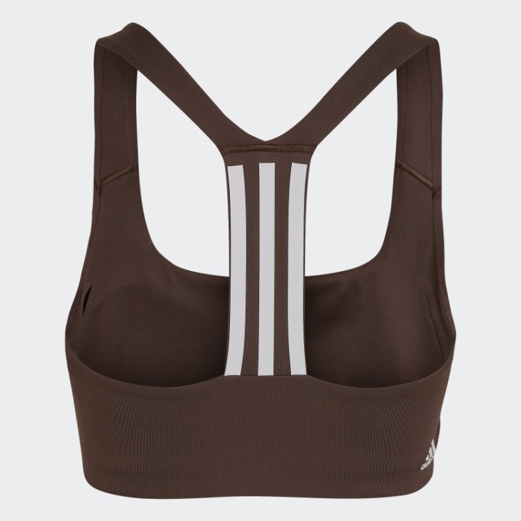 Sutiã De Treinamento De Suporte Médio Adidas Powerimpact Marrom