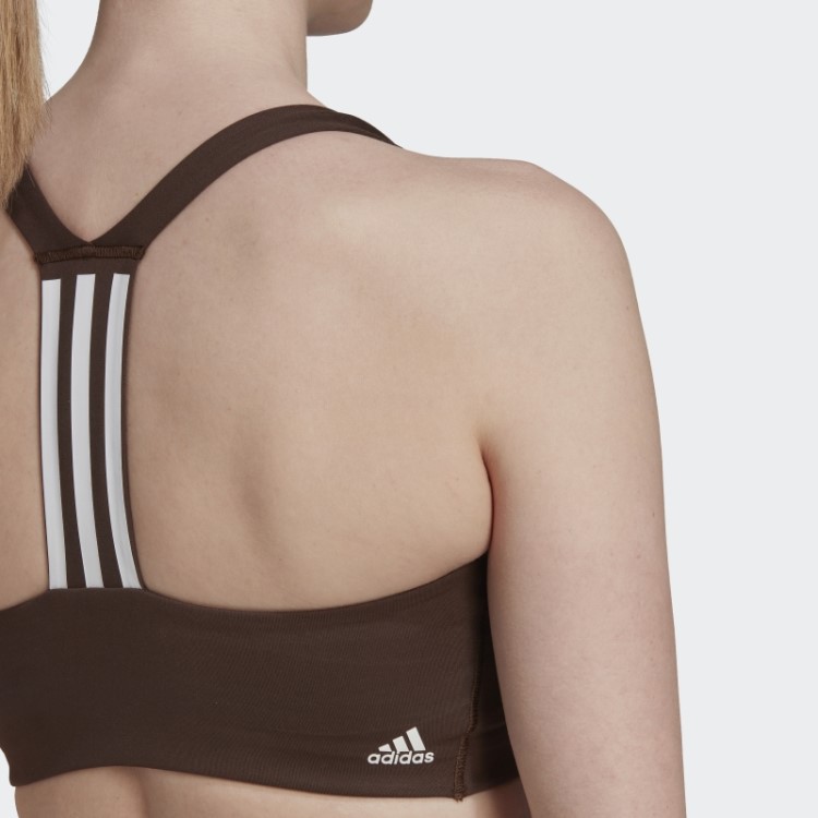 Sutiã De Treinamento De Suporte Médio Adidas Powerimpact Marrom