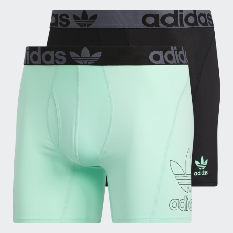 Cuecas Boxer Adidas Trefoil Menta 2 Pares