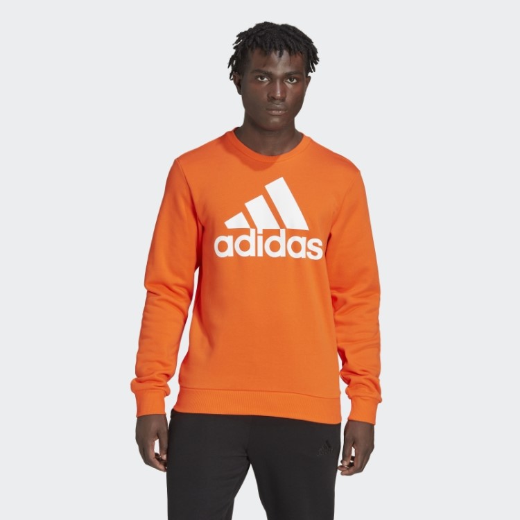 Sweatshirt Com Logótipo Grande Essencial Adidas Laranja