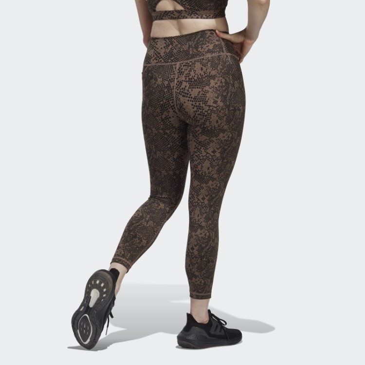 Adidas Optime Stash Pocket Training Animal Print Leggings 7/8 Terra