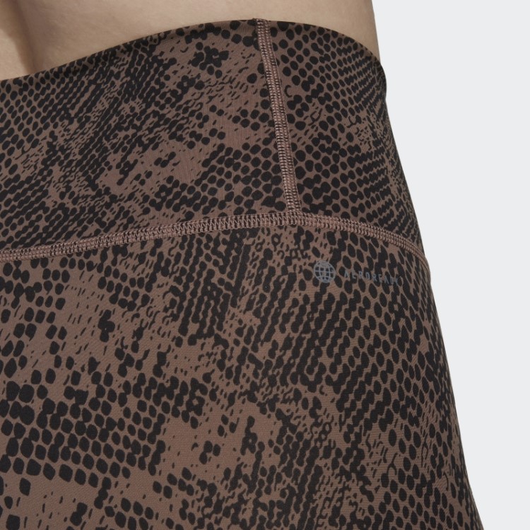 Adidas Optime Stash Pocket Training Animal Print Leggings 7/8 Terra