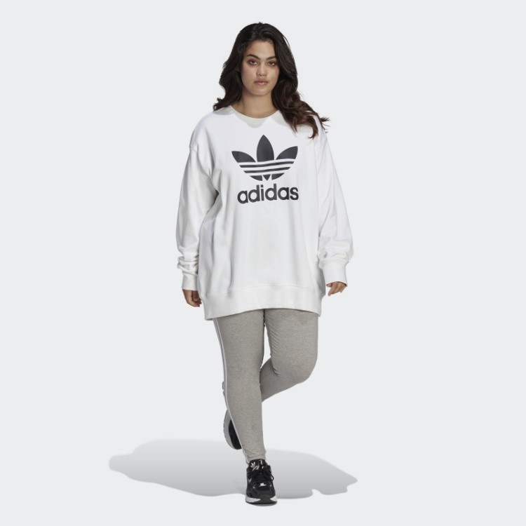 Moletom Trifoil Crew (tamanho Grande) Adidas Branco