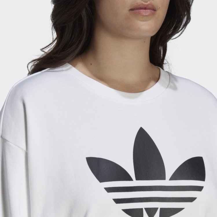 Moletom Trifoil Crew (tamanho Grande) Adidas Branco