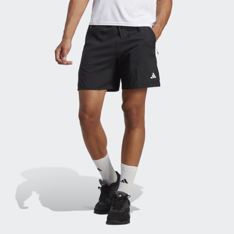 Calção De Treino Adidas Train Icons Com As 3 Riscas Preto