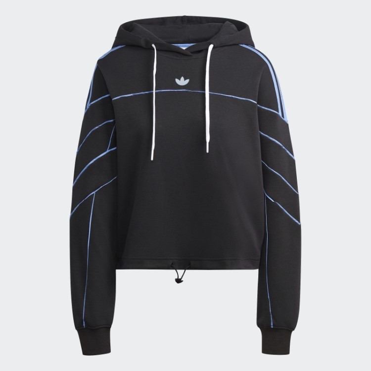 Moletom Com Capuz Recorte Corte Arquivo Adidas Preto