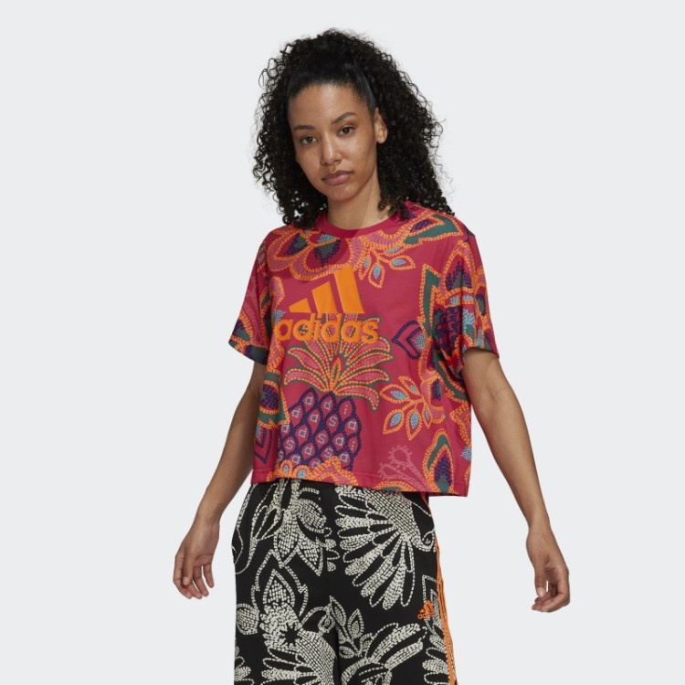 Camiseta Adidas Farm Rio Com Estampa Berry