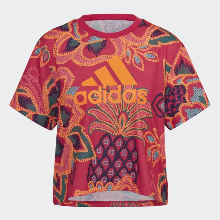 Camiseta Adidas Farm Rio Com Estampa Berry