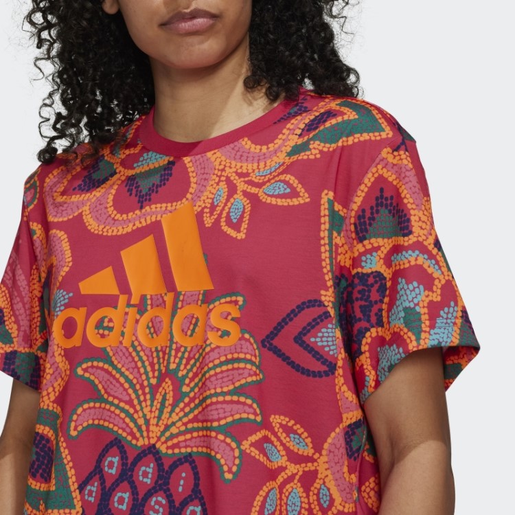 Camiseta Adidas Farm Rio Com Estampa Berry