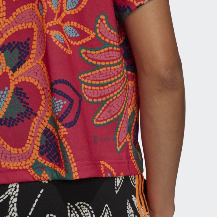 Camiseta Adidas Farm Rio Com Estampa Berry