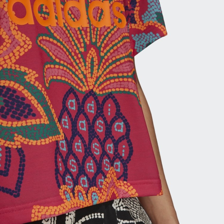 Camiseta Adidas Farm Rio Com Estampa Berry