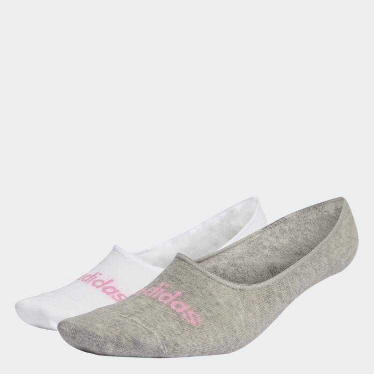 Meias Bailarina Lineares Finas Adidas 2 Pares Branco