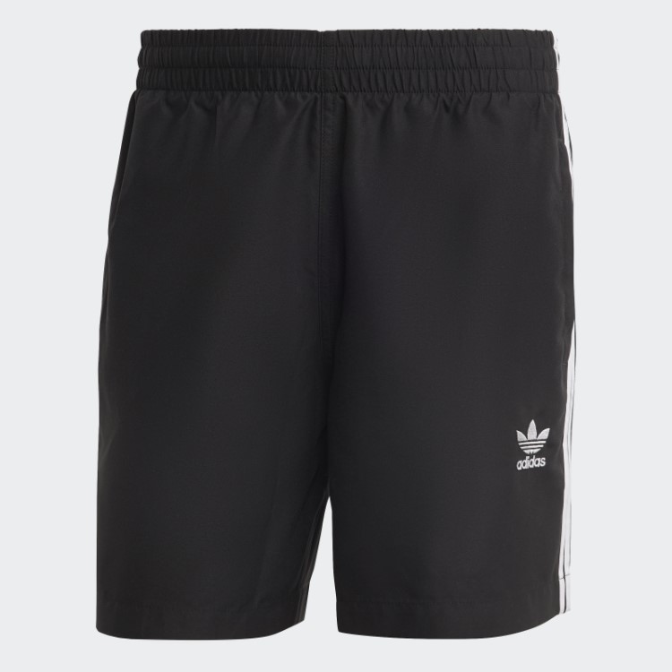 Calção De Banho Adidas Originals Adicolor Com As Três Listras Preto