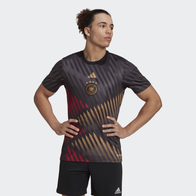 Camisa Pré-jogo Alemanha Preta Adidas