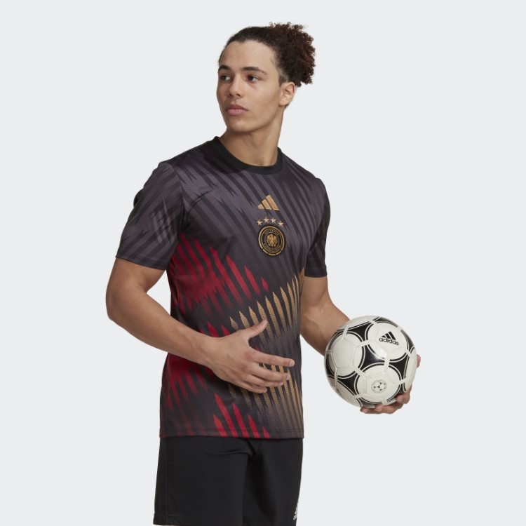 Camisa Pré-jogo Alemanha Preta Adidas