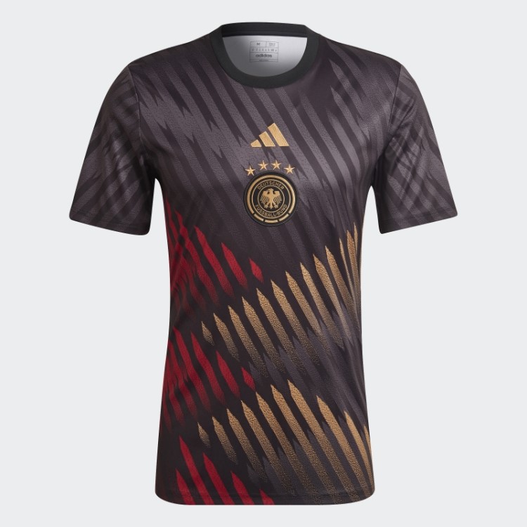 Camisa Pré-jogo Alemanha Preta Adidas