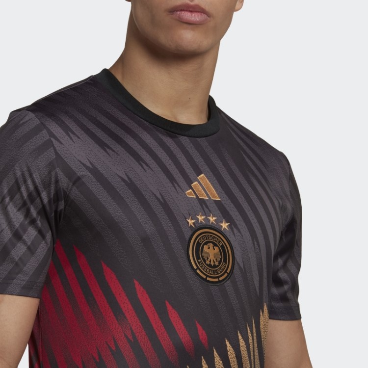 Camisa Pré-jogo Alemanha Preta Adidas