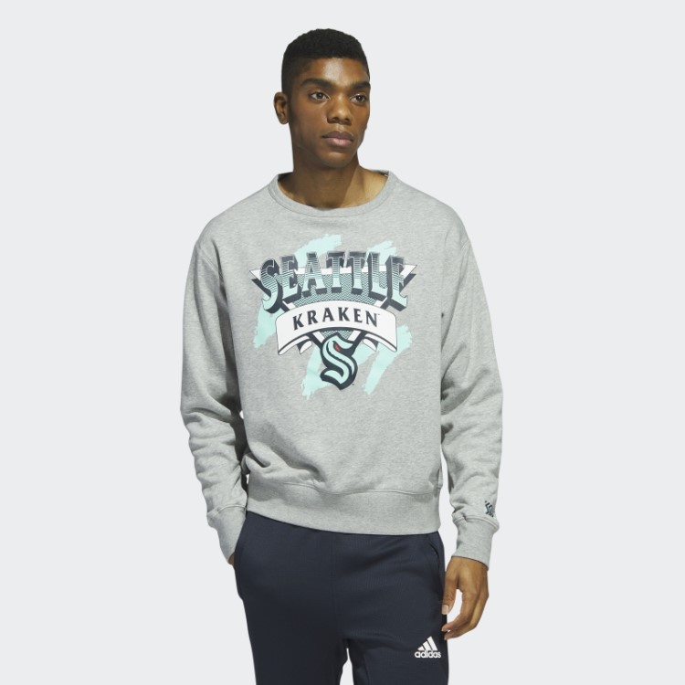 Moletom Vintage Kraken Cinza Médio Adidas