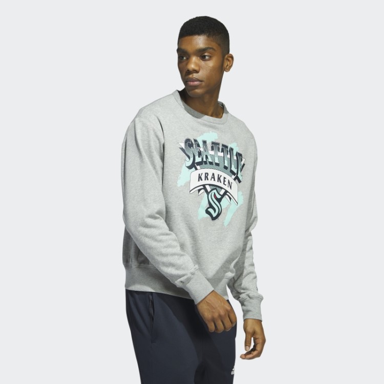 Moletom Vintage Kraken Cinza Médio Adidas
