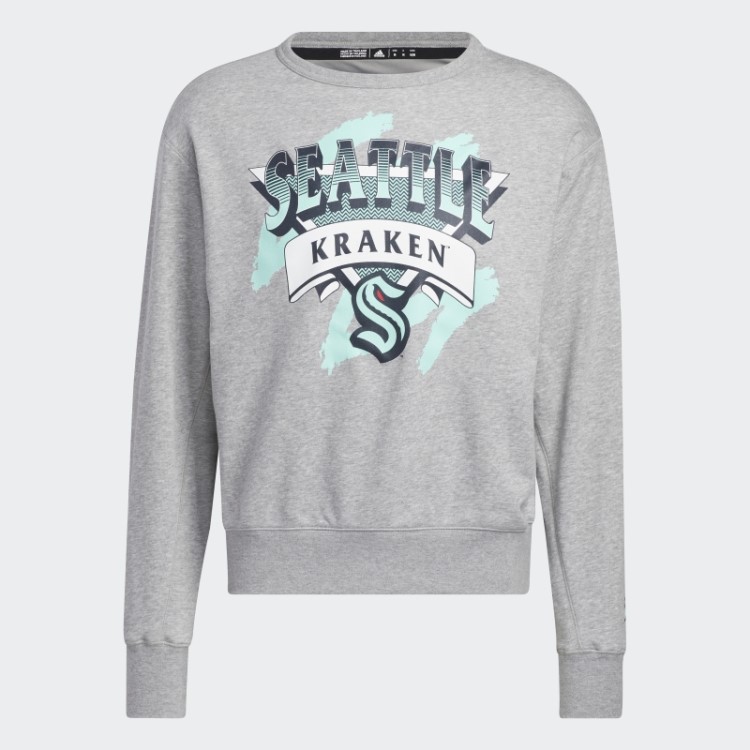Moletom Vintage Kraken Cinza Médio Adidas